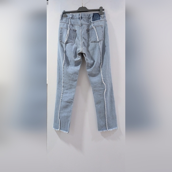 Rokh Light Blue Jeans With Frayed Detailing - Picture 3 of 7